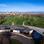 Aerial view of City Park Golf Course looking West