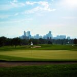 View of hole #18 green at City Park Golf Course