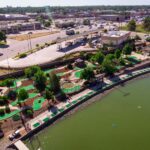 Aerial view of Aqua Golf Mini Golf Course