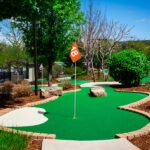 View of hole #18 on the Platte River Mini Golf Course