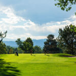 View of Hole #8's Green with Views of the Mountains