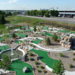 Aqua Golf overhead view of the backside of the miniature golf courses