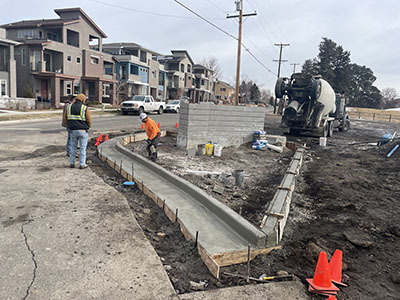 New Curb Being Put In